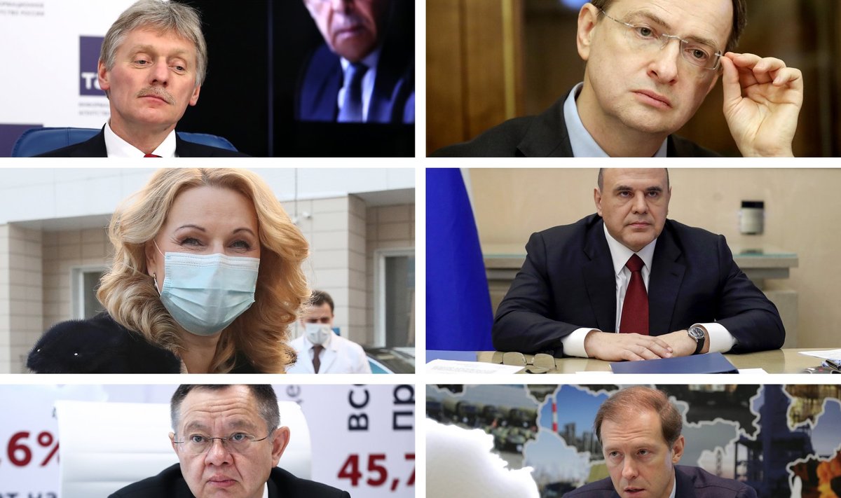 Vene föderatsiooni valitsusliikmed ja kõrged Kremli ametnikud.