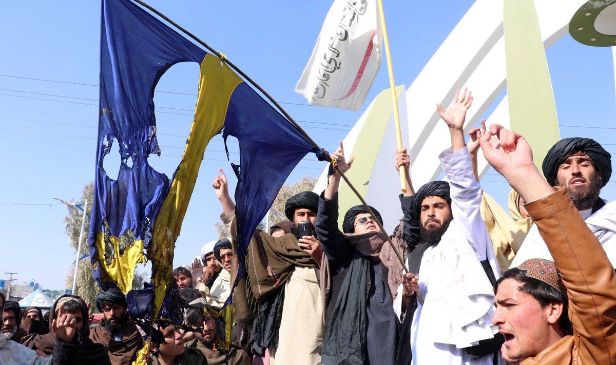 Rootsi-vastane protest Afganistanis Kandaharis