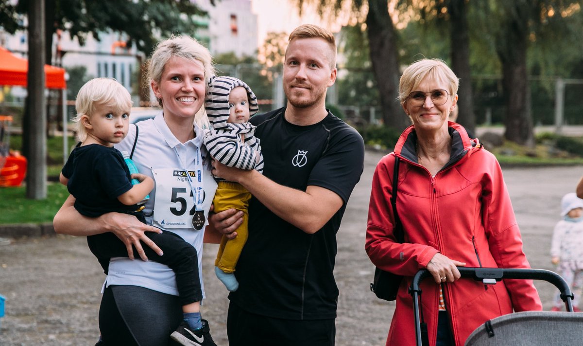 Sporinädala patroon Kristel Kruustük ja sportliku abikaasa Marko ja perega!