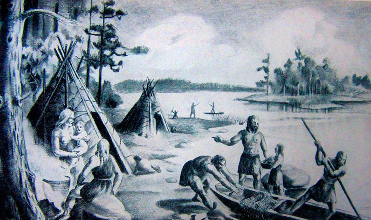 Meie esivanemad: Elu kiviaegses Eestis kunstnik Ott Kangilaski ettekujutuses.