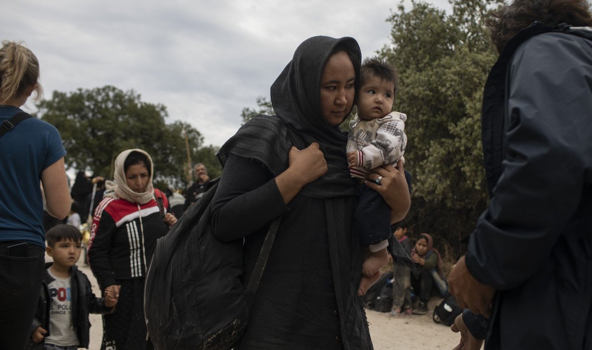 Afganistanist Talibani režiimi eest Kreekasse põgenenud naised ja lapsed