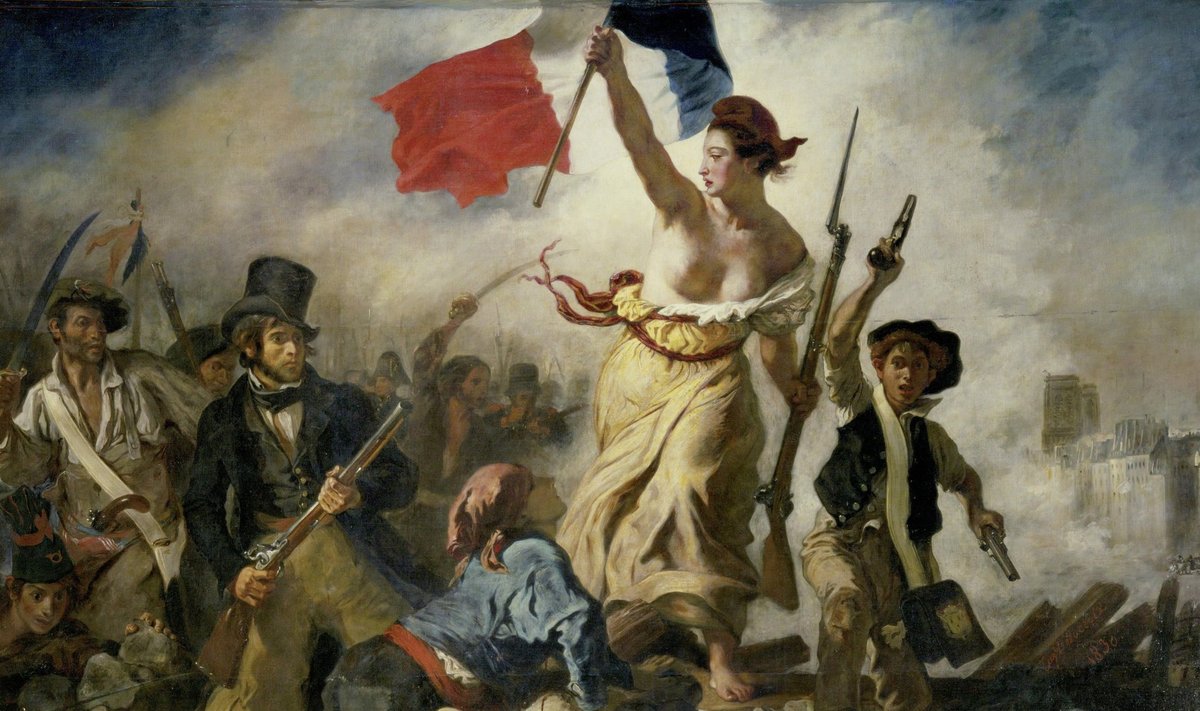 Eugène Delacroix' "Vabadus viib rahva barrikaadidele" (1830).