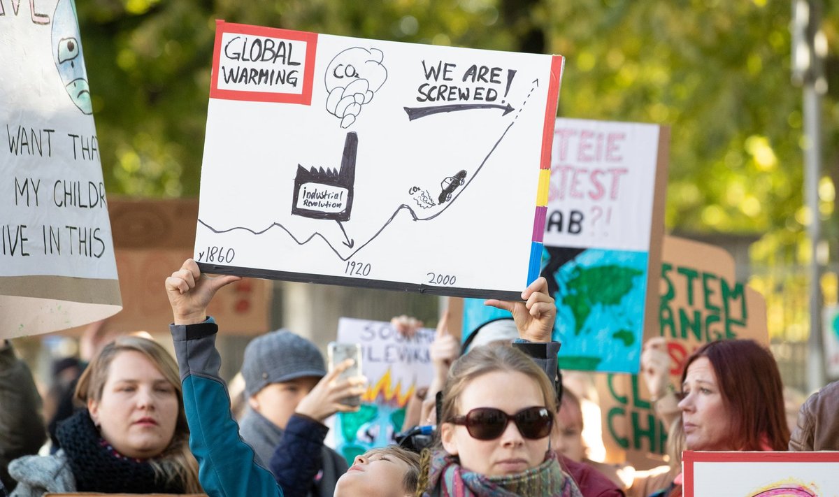 Noorteliikumise Fridays for Future meeleavaldus Toompeal