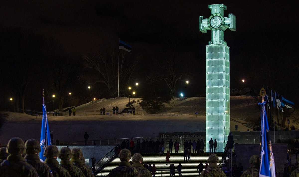 Tallinn, 23.02.2022. Vabaduse väljakul toimus Eesti Vabariigi 104. aastapäeva paraadi peaproov.