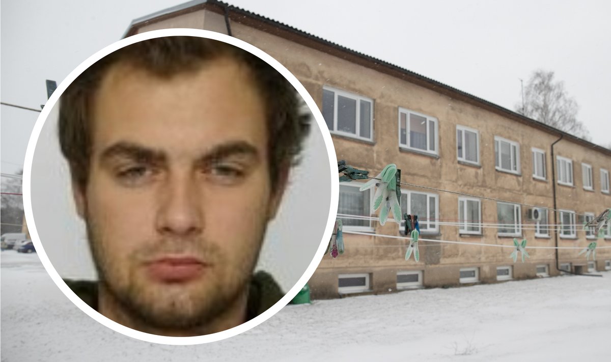 Хелар выпрыгнул из окна (первое окно слева на втором этаже) и исчез в ночи. Полиция не исключает, что он мог направиться в деревню Лахмусе.