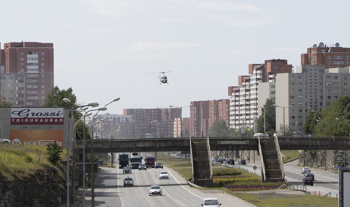 Filmivõtted Lasnamäel - helikopter - 12.07.2019