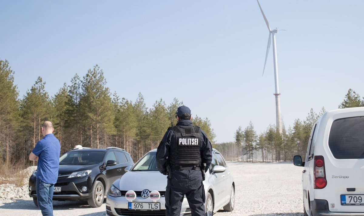 Politseivalve Aidu tuulepargis mullu kevadel