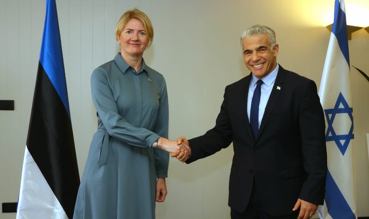 Встреча министра иностранных дел Эстонии Эвы-Марии Лийметс с министром иностранных дел Израиля Яиром Лапидом 