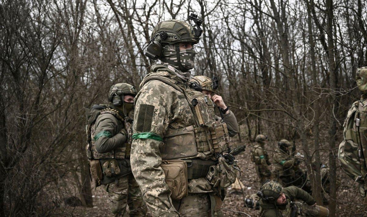Украинские военные в районе Бахмута