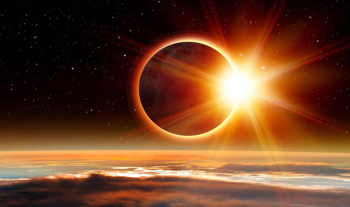 Solar,Eclipse,"elements,Of,This,Image,Furnished,By,Nasa,"