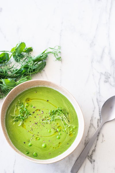 Rohelise herne ja spinati supp