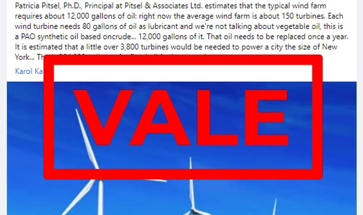 Facebookis leviv valeinfo tuuleenergia kohta