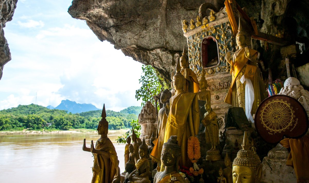 MEKONGI KALDAL: Imettegev koobas Pak Ou, kuhu on toodud sajad Buddha kujukesed. Koopas avanevad kõik tšakrad, kolmas silm ja terapeutilised võimed. Kiirustage, seltsimehed haiged!