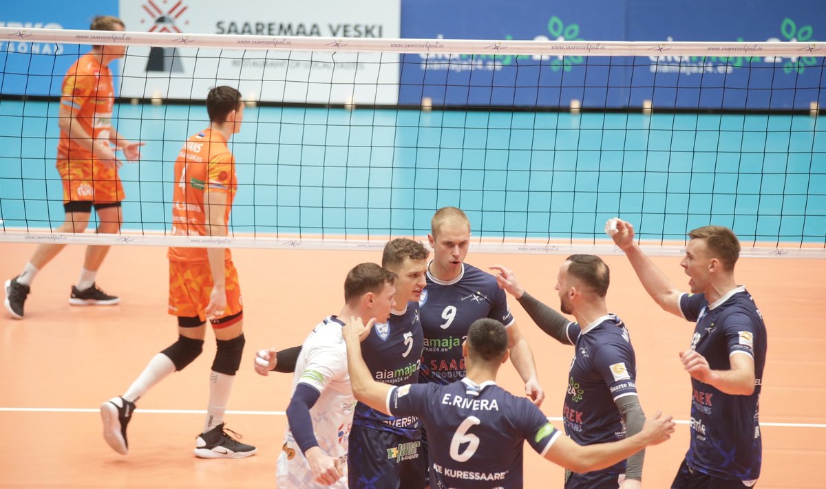 Karikafinaal Saaremaa võrkpalliklubi vs Pärnu Võrkpalliklubi. (Foto on illustratiivne)