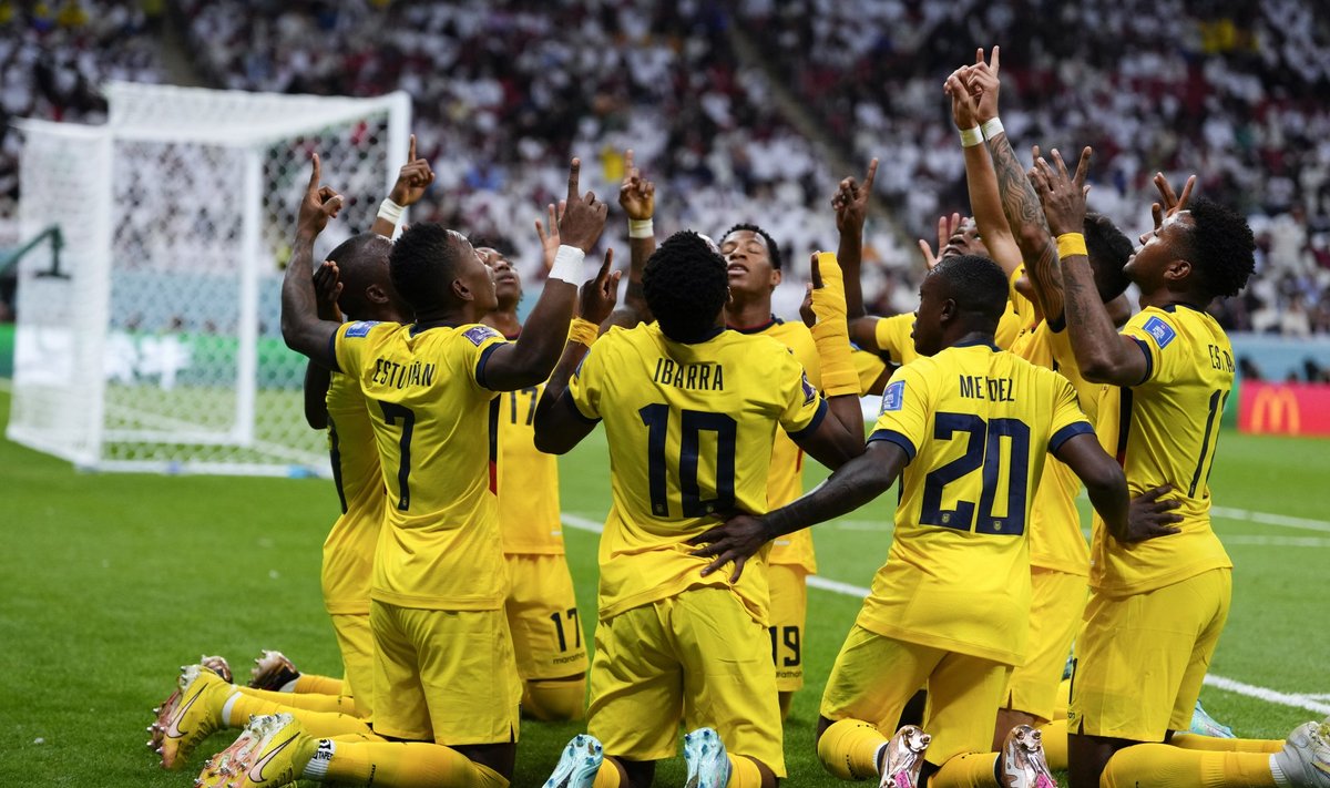Эквадор празднует первый гол