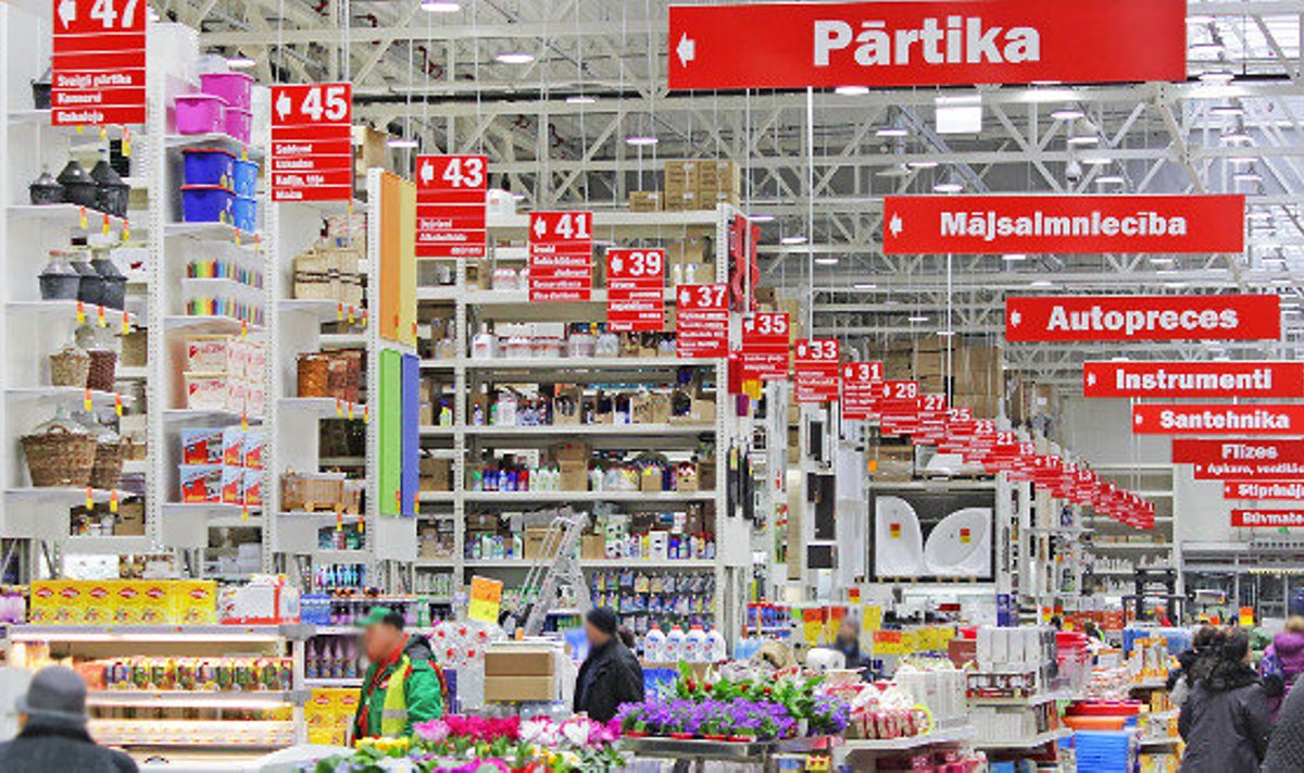 Depo ehitusmaterjalide pood Lätis.