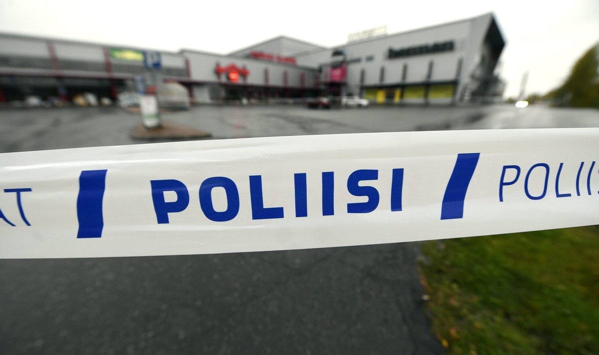LKS 20191002 A police tape cordons the area at the shopping centre Herman in Kuopio, Finland on Wednesday, 2nd Oct., 20