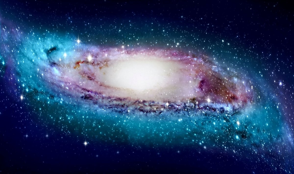 Kunstniku kujutis sellest, milline galaktika nüüdse teooria kohaselt välja võiks näha 