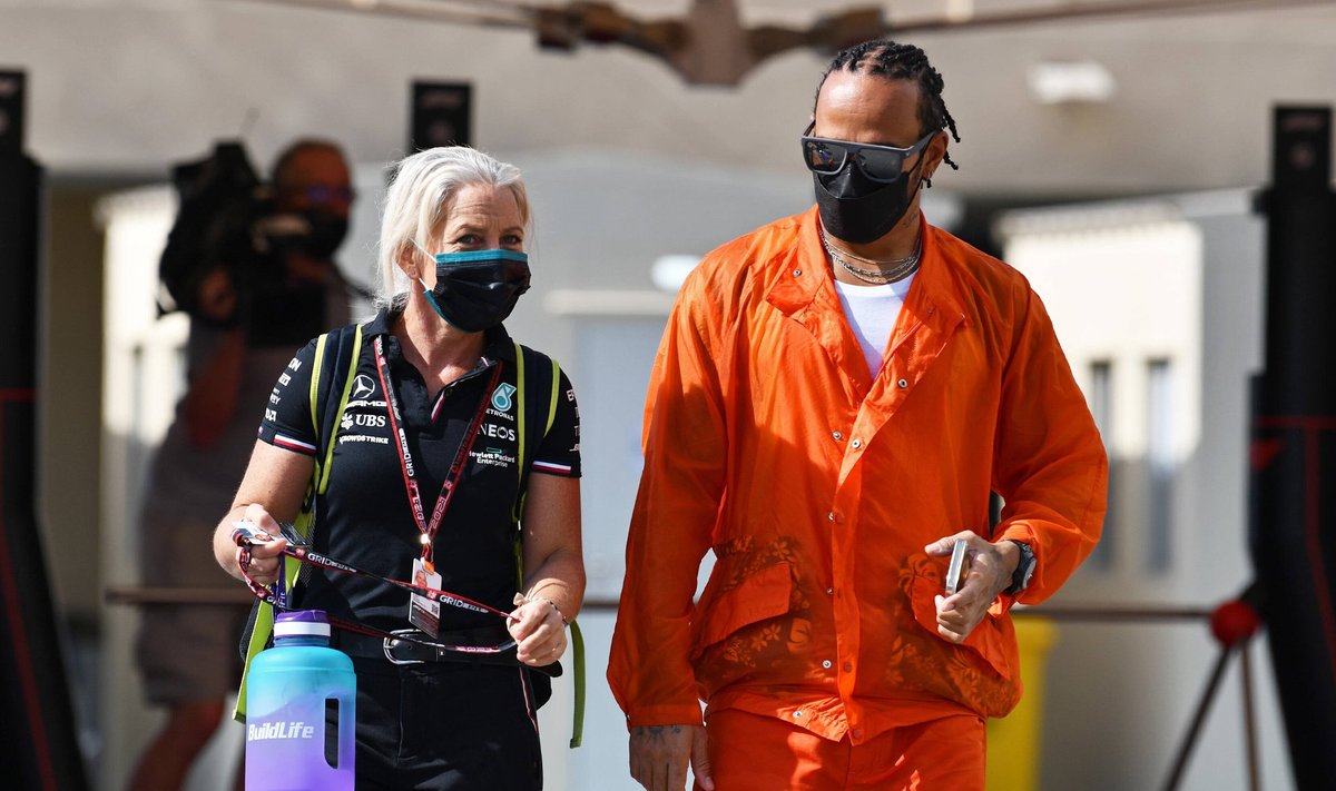 Lewis Hamilton ja Angela Cullen.