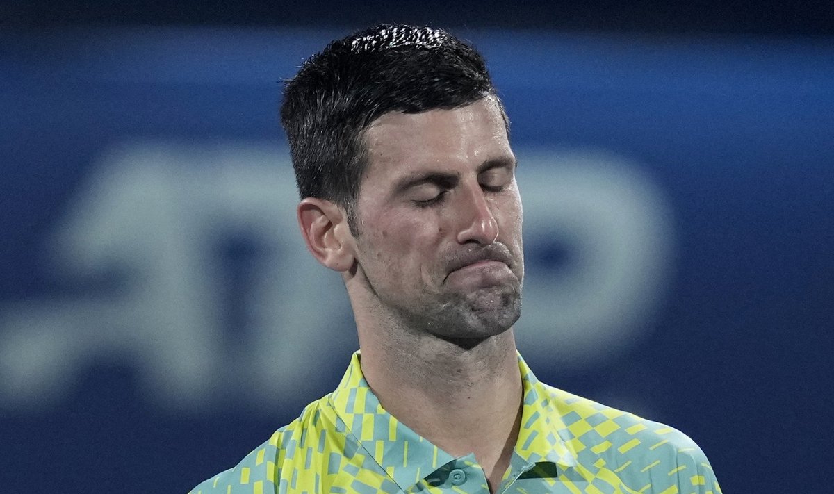 Novak Djoković Dubais pärast poolfinaalis Daniil Medvedevile kaotamist