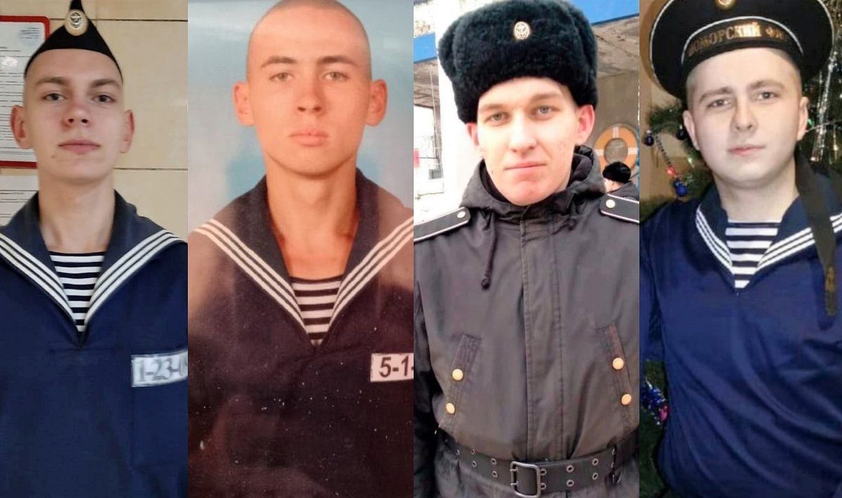 INFO PUUDUB: Ristleja Moskva uppumise järel kadunuks jäänud Vene ajateenijad.