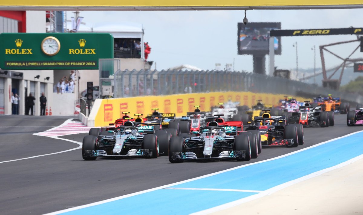 Stardisaginaga sai Prantsusmaa GP suurim intriig läbi ja Lewis Hamilton noppis kindla võidu.