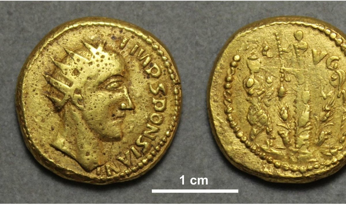 Sponsianuse kujutisega kuldmünt Hunteriani muuseumist