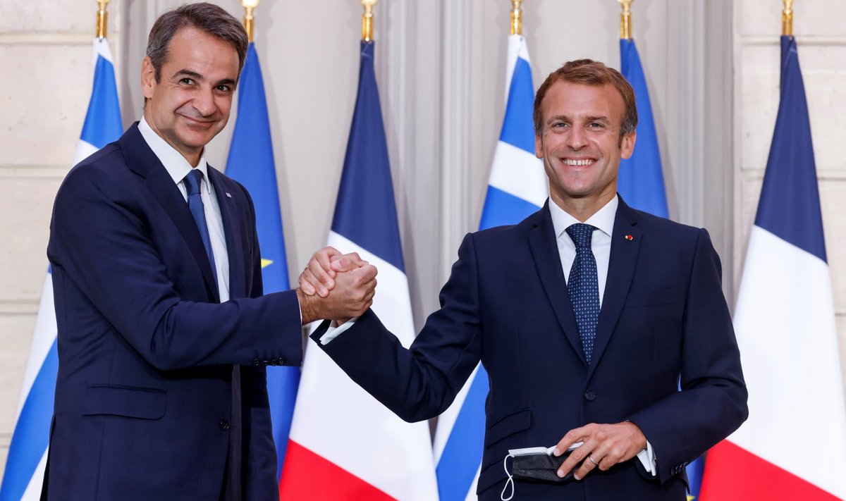 President Macron allkirjastas mitmemiljardilise leppe Kreeka peaministri Kyriakos Mitsotakisega.