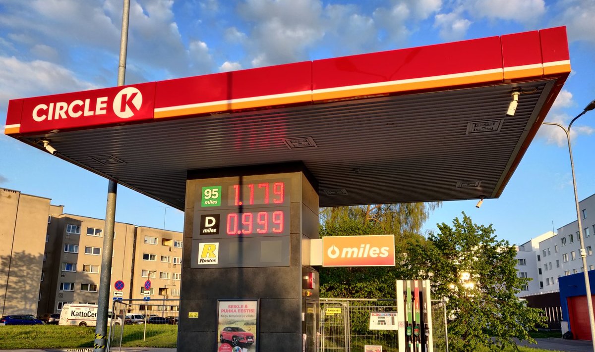 Kütuse hind Tallinnas Tööstuse tänaval 28.05.2020