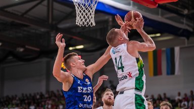 ФОТО | Сборная Эстонии по баскетболу играла против Литвы на равных