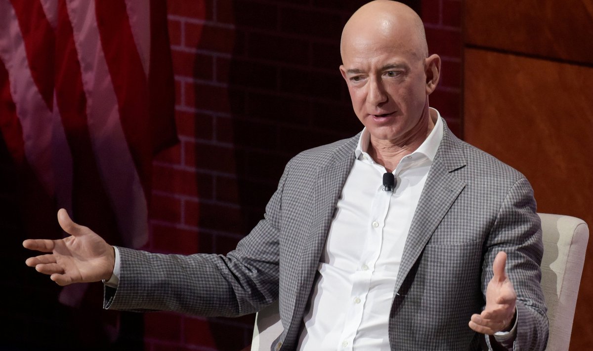 Jeff Bezos of Amazon speaks at the Bush Centers Forum on Leadership in Dallas