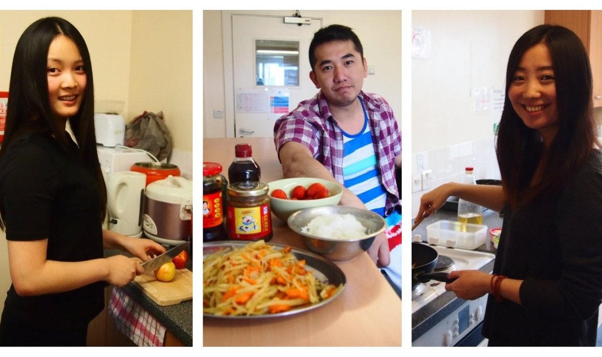 Hiina tudengid, kes välismaale õppima minnes toitu valmistama õppisid.