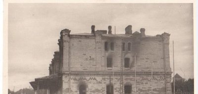 Põlenud Balti jaama peahoone pärast 1941. aasta sõjasuve.