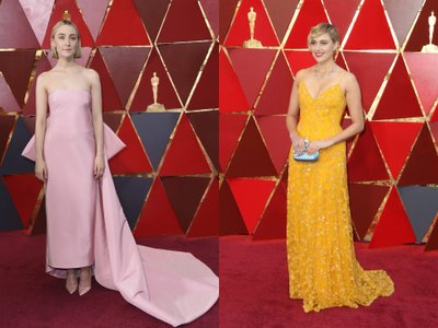 Parim austusavaldus kultuslikule Oscari-kleidile: filmi „Lady Bird“ peaosatäitja Saoirse Ronani ja režissööri Greta Gerwigi mõlema rõivastus meenutas Oscarite ajaloo kuulsamaid kleite.