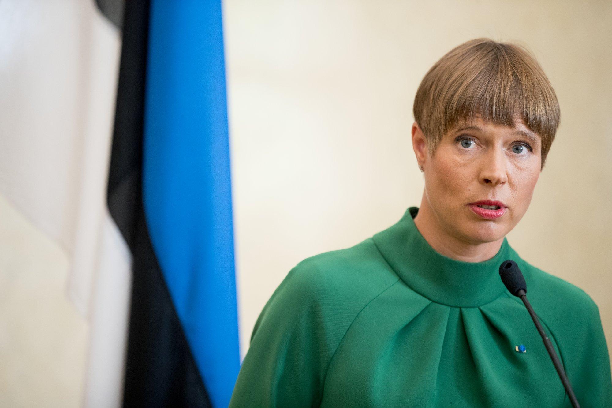 Президент Эстонии Керсти Кальюлайд сын