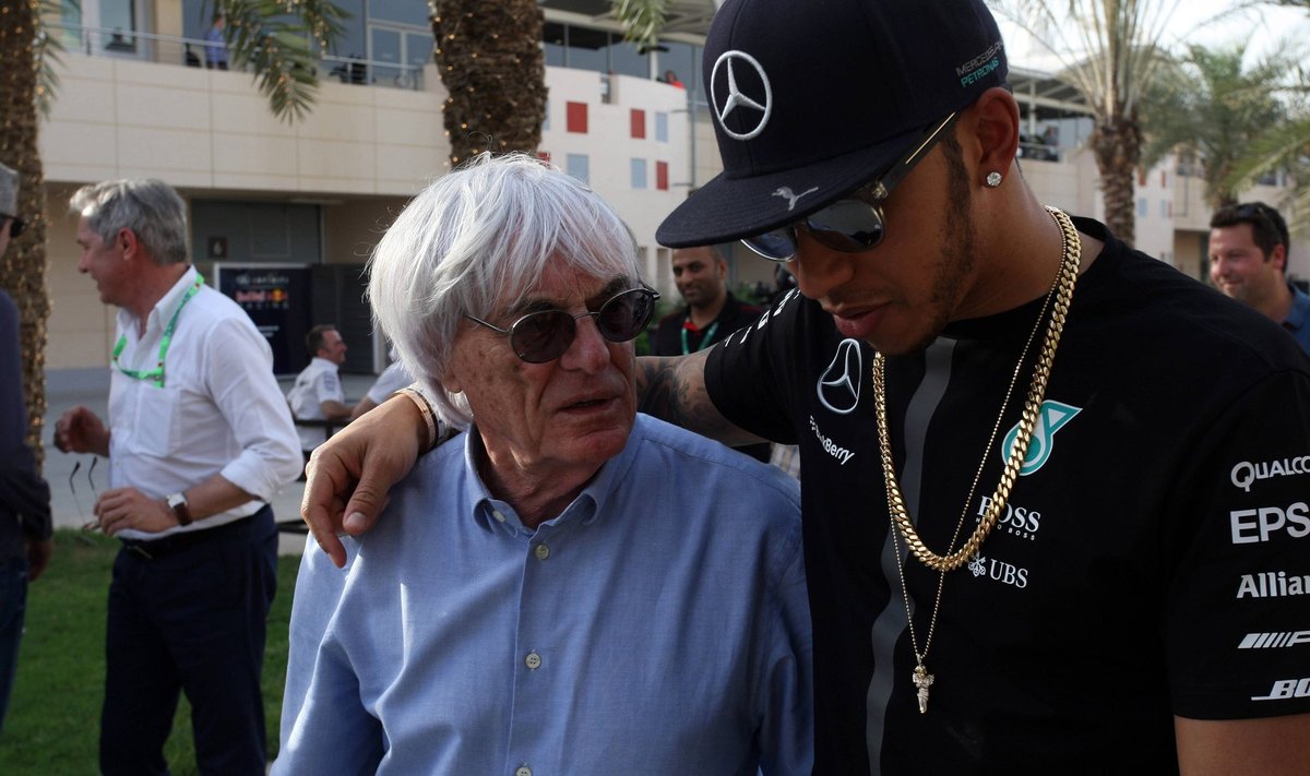 Bernie Ecclestone ja Lewis Hamilton 2015. aastal
