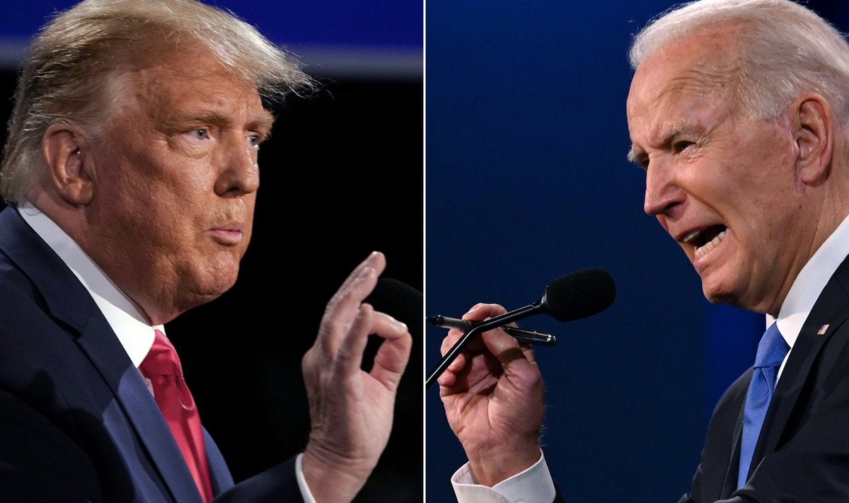 Donald Trump ja Joe Biden viimasel valimiste eelsel debatil.