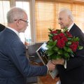 FOTOD | Riigikogu esimees Eiki Nestor õnnitles president Arnold Rüütlit 90. sünnipäeva puhul