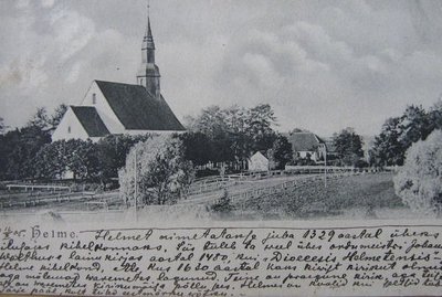 Helme kirik ja pastoraat möödunud sajandi alguses.