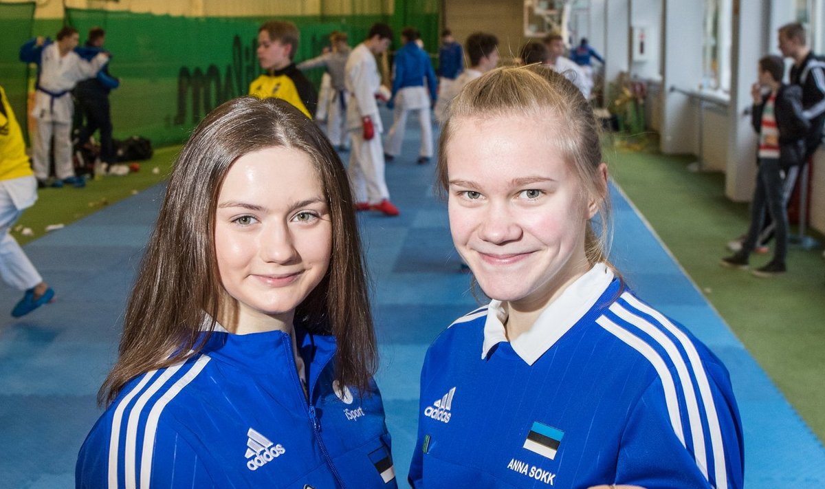 Karatekad Li Lirisman (vasakul) ja Anna Sokk