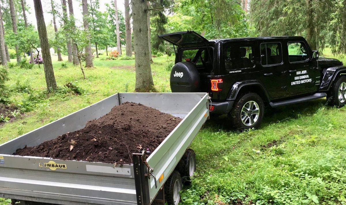 Jeep Wrangler tohib vedada 2450 kg kaaluvat piduritega haagist