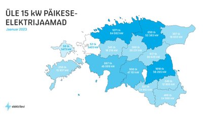 Üle 15 kW päikeseelektrijaamad