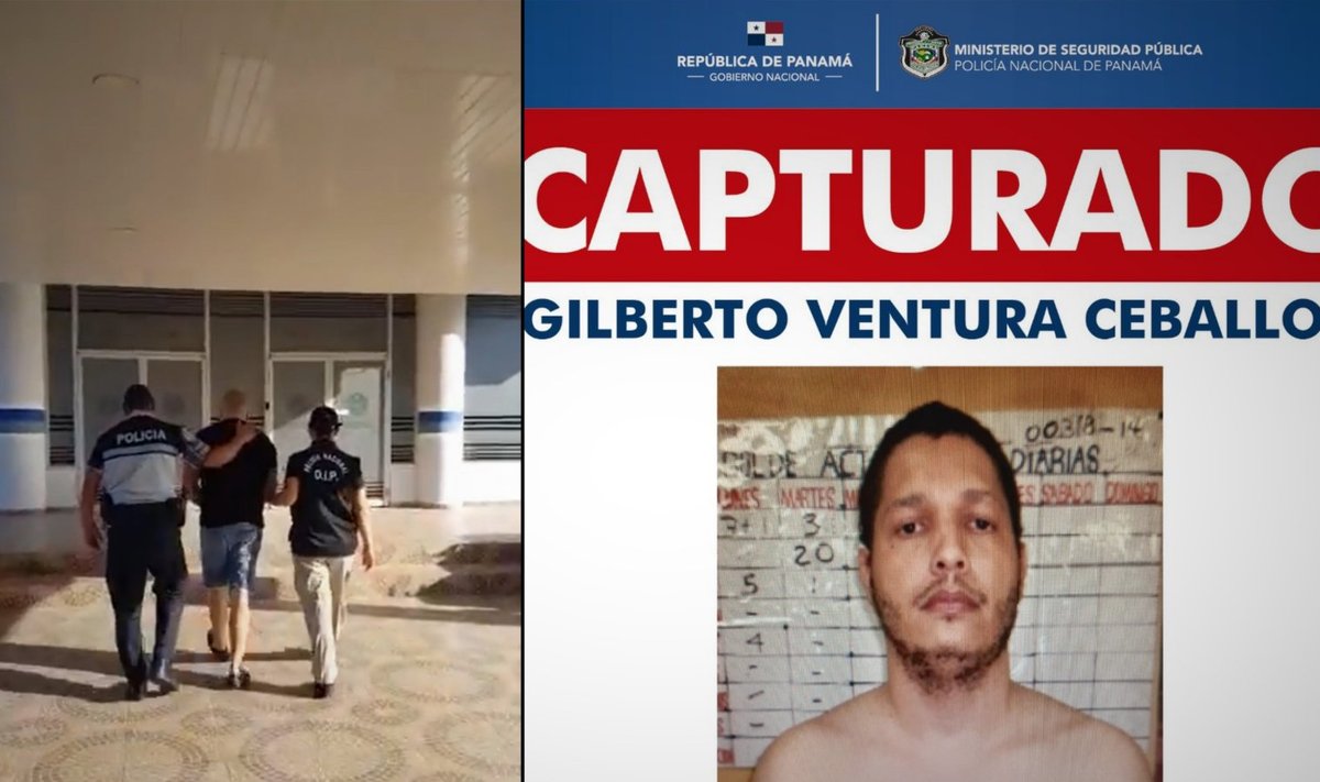 EI VEDANUD: Vasakul tabatud eestlane, paremal Gilbert Ventura Ceballose tagaotsimisteade.