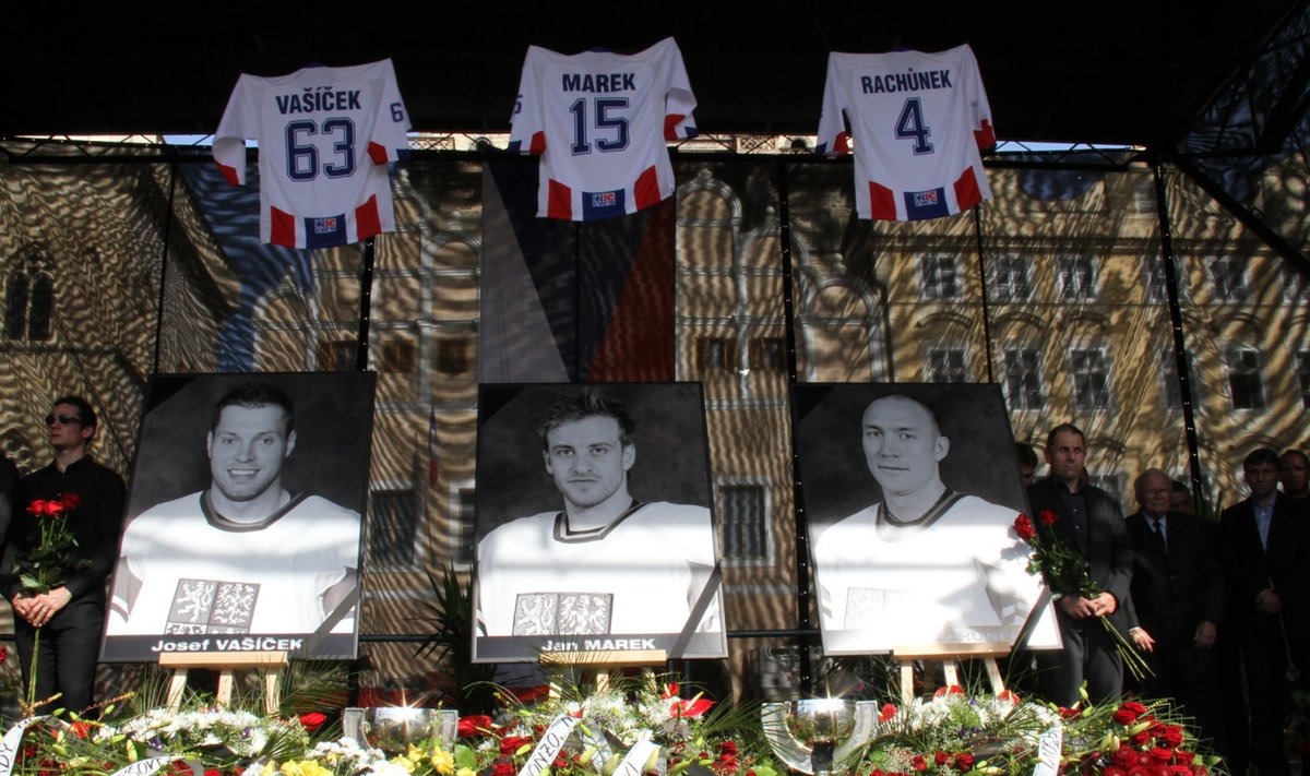 Чешские хоккеисты "Локомотива", погибшие 7 сентября 2011 года