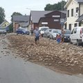 Abja-Paluojas kaeti tänav põllukividega