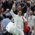 Roger Federer pääses Wimbledonil kindla võiduga veerandfinaali, maailma kuues reket langes konkurentsist