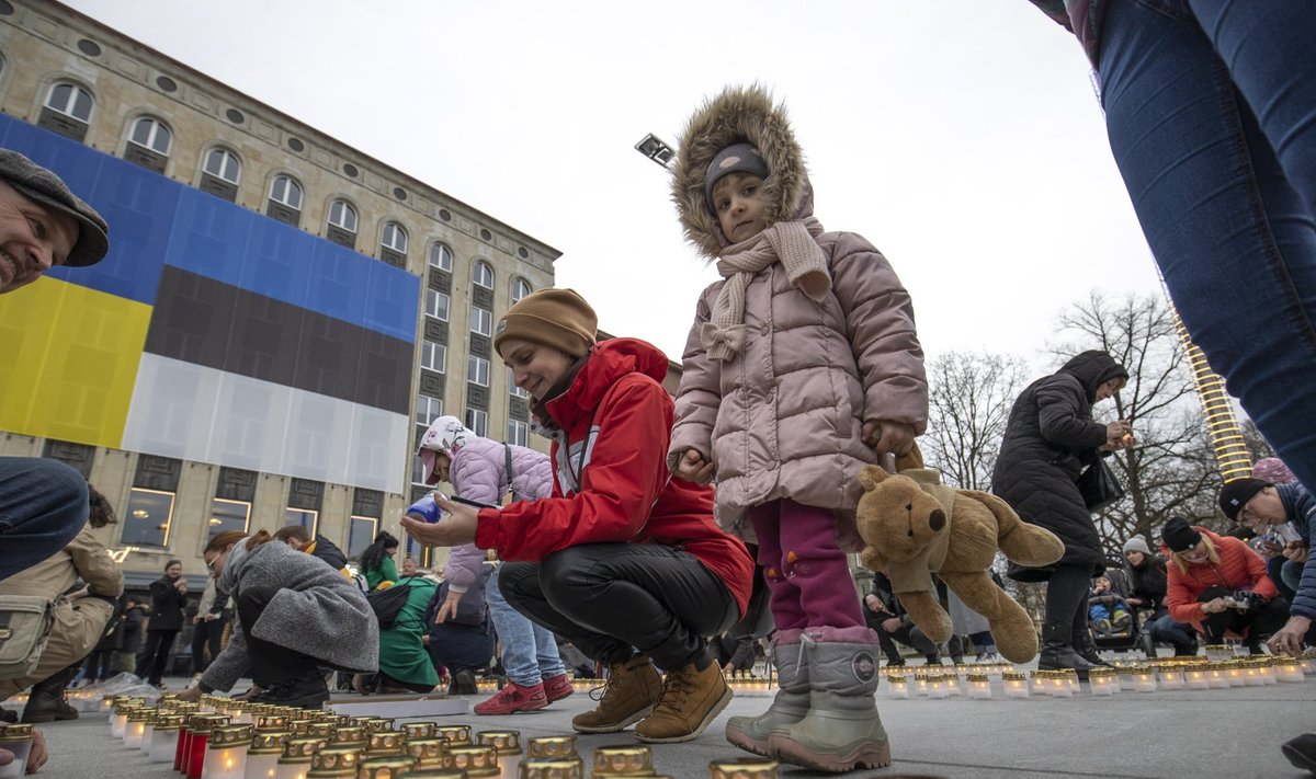 Ukraina laste mälestusüritus Vabaduse väljakul 24.04.2022