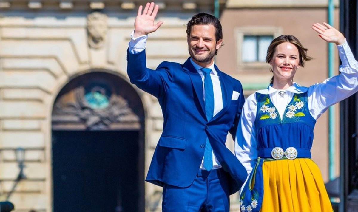 Prints Carl Philip ja printsess Sofia Rootsi rahvuspühal  6. juunil.