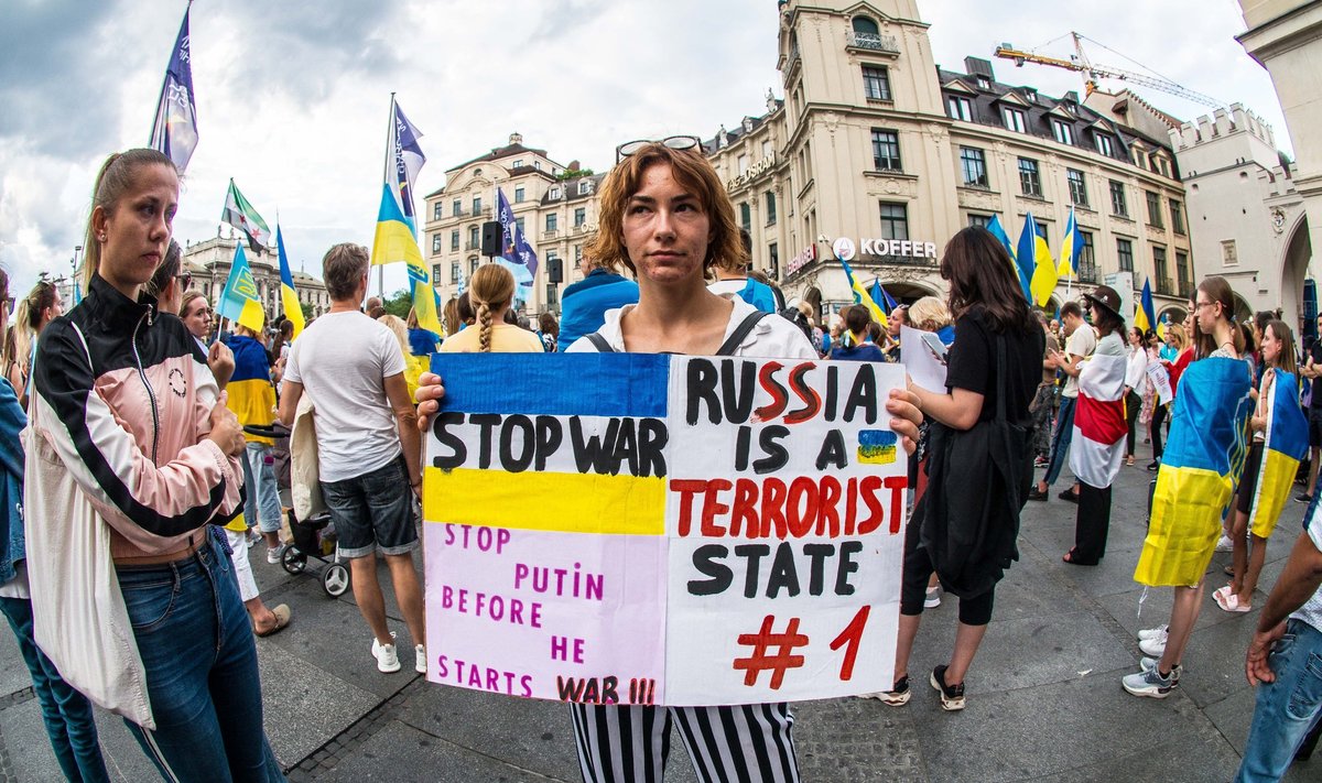 Meeleavaldus Ukraina toetuseks Münchenis.