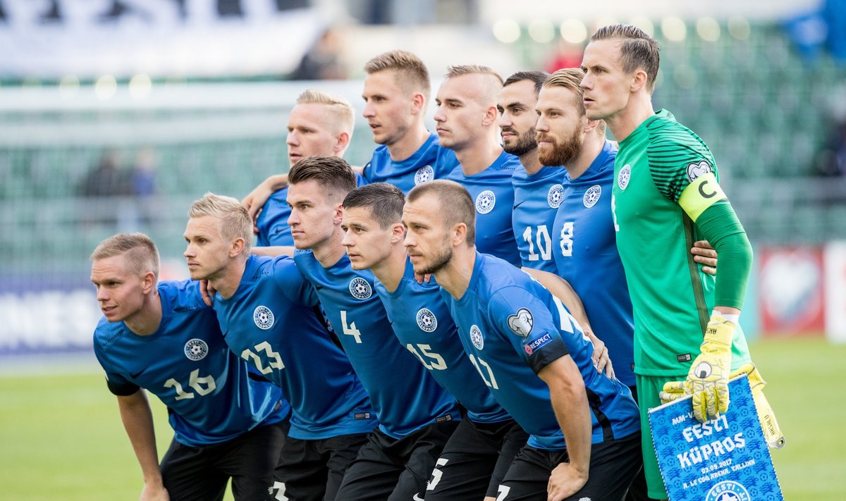 Eesti jalgpallikoondis on kohtumiseks Küprose vastu end üles rivistanud.